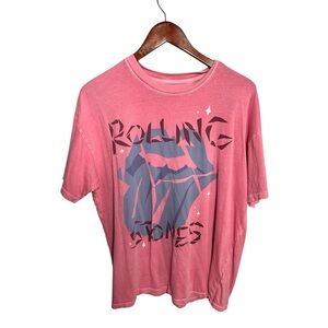 AE Men’s Pink Rolling Stones Graphic T-Shirt M